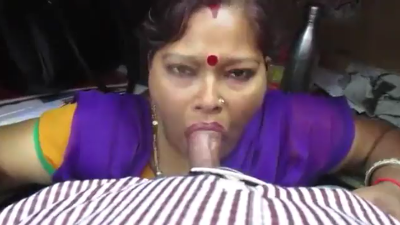 Mother-in-law blowjobs and swallowed the cum