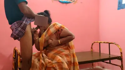 Mother-in-law sucks the husband’s cock