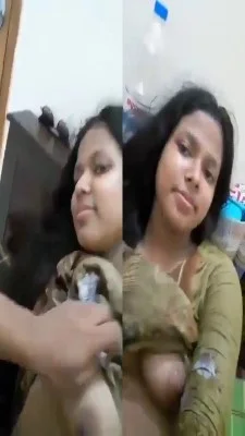 College boy removes aunt’s tops for milky boobs
